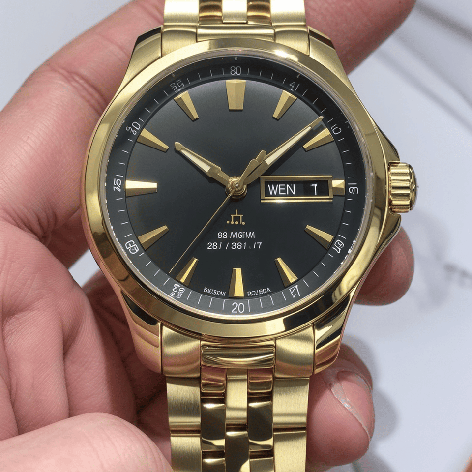 Men’s Luxury Gold & Black Watch