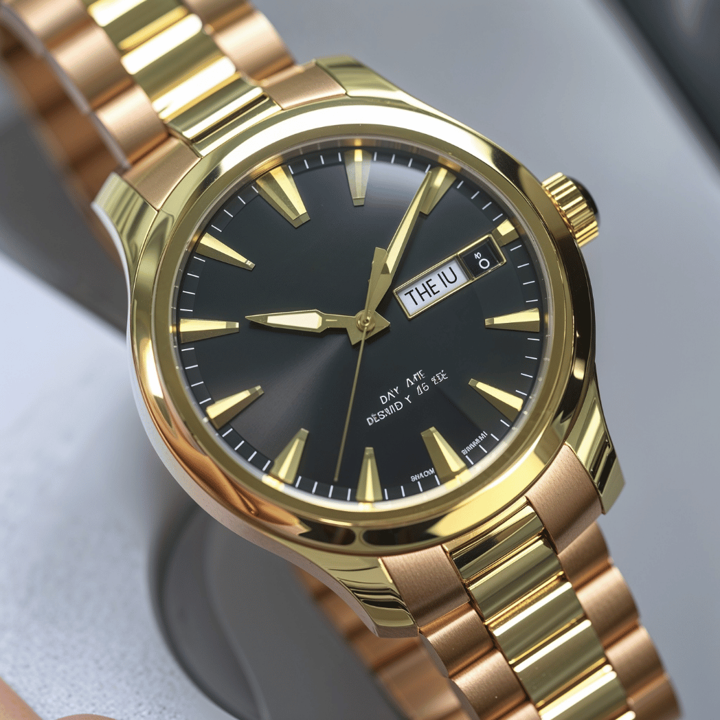 Men’s Luxury Gold & Black Watch